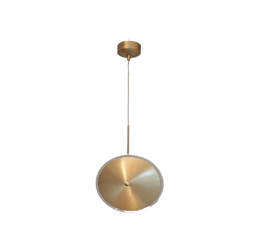 [LAM-770-26656B] LAMPARA COLGANTE TIPO PENDULO DORADO LED 12 W 3000 K 30 CM ACERO INOX REF. 26656B MARCA 770 LIGHTS