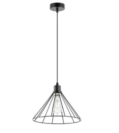 [LAM-770-26870B] LAMPARA COLGANTE 60 W E27 28 CM X 28 CM X 120 CM COLOR NEGRO REF. 26870B COD.884743 MARCA 770 LIGHTS