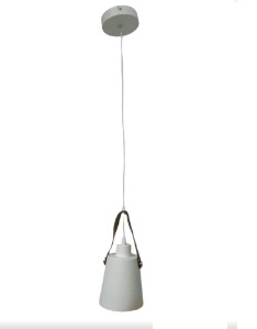 [LAM-770-26886B-WH] LAMPARA COLGANTE 60 W E27 13 CM X 120 CM COLOR BLANCO REF. 26886B-WH MARCA 770 LIGHTS