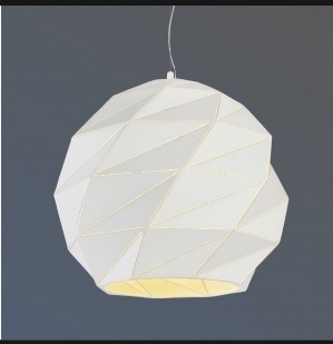 [LAM-ABC-3738.42] LAMPARA COLGANTE 20 W E27 159 CM X 37 CM X 42 CM COLOR BLANCO REF. 3738/42 MARCA ACB
