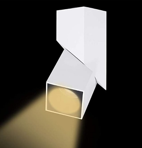 [LAM-AIS-X0022Z729J] LAMPARA TECHO LED COB GIRATORIA 360° TIPO CUADRADO 12W 3000K COLOR BLANCO 265V REF.29J MARCA AISILAN