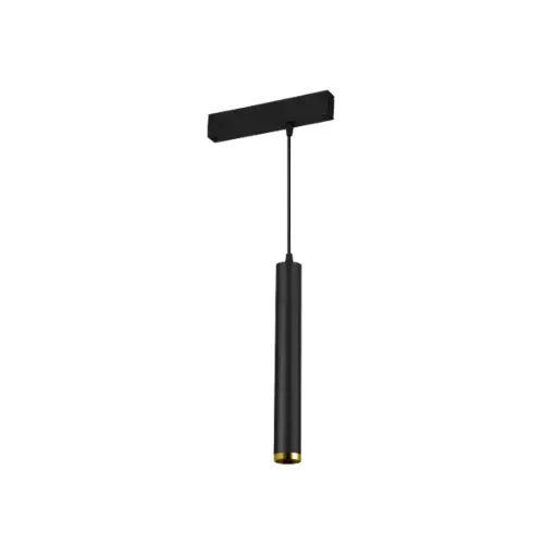 [LAM-ART-AI-251D-12W] LAMPARA COLGANTE CILINDRICA 12 W 3000 K 110 V NEGRO P / RIEL TRACK LIGHT REF AI-251D-12W ARTIG LIGHT