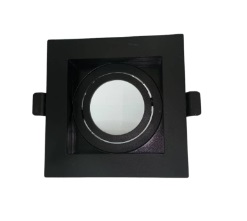 [LAM-ART-SQ03-BK] LAMPARA SPOT CUADRADA 3.5" DIRIGIBLE GU10 NEGRO P/EMP. (CON SOCATE) REF. SQ03-BK MARCA ARTIG LIGHT