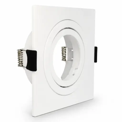 [LAM-ART-SQ04-WH] APLIQUE CUADRADO 3" DIRIGIBLE GU10 BLANCO P/EMP. (CON SOCATE) REF. AI-SQ04-WH MARCA ARTIG LIGHT