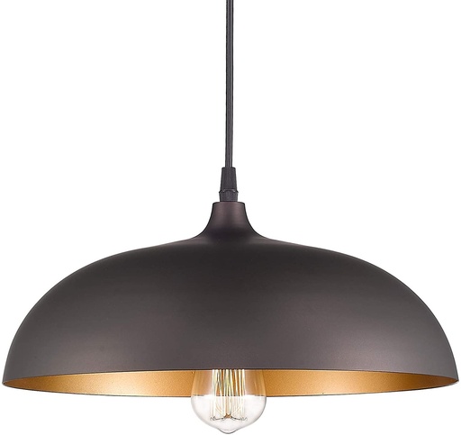 [LAM-EML-X002676933] LAMPARA COLGANTE DE TECHO INDUSTRIAL COLOR NEGRO/BRONCE REF. X002676933 MARCA EMLIVIAR