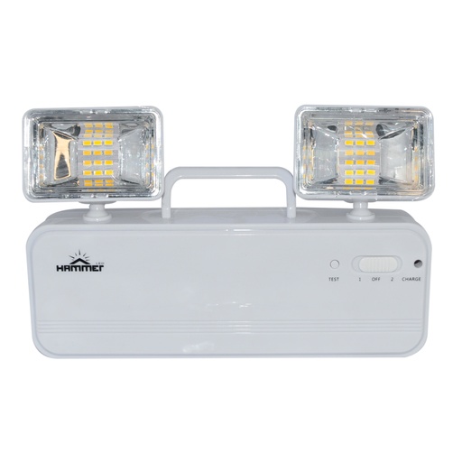 [LAM-HAM-LT-42103D] LUMINARIA DE EMERGENCIA DE 2 FARO SQUARE 12 W LED IP 20 3000 K REF. LT-42103D MARCA HAMMER