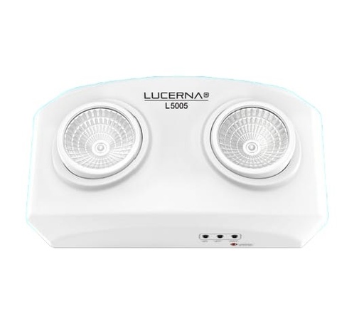 [LAM-LUC-L5005] LAMPARA DE EMERGENCIA 2 X 1W 145 LUMEN 110V 4V 1.6AH (USO 2 HRS) REF L5005 / 112266 LUCERNA