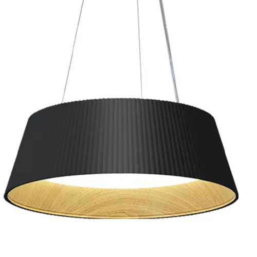[LAM-LUC-S-C704N-M] LAMPARA COLGANTE ANDALUCIA STYLE 36W 36CM DIMER. C/CONTROL C/ NEGRO-MADERA REF. S-C704N-M LUCERNA
