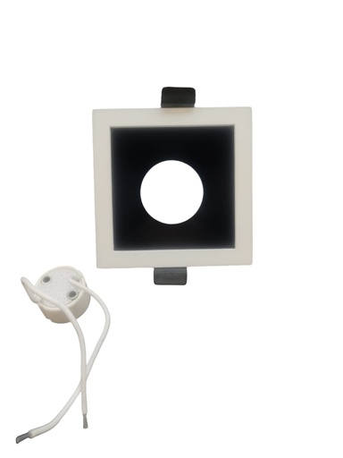 [LAM-LUM-1371-F] LAMPARA SPOT CUADRADO FIJA 3.5" 8.5 CM X 8.5 CM PARA GU10 COLOR BCO - NGO REF. LUM-1371-F LUMIND