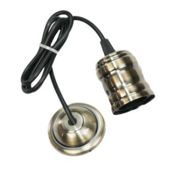 [LAM-LUM-LUM-122] LAMPARA COLGANTE SOCATE E27 PARA DECORACIONES VINTAGE COLOR BRONCE ANTIGUO REF LE27G01 MARCA LUMIND
