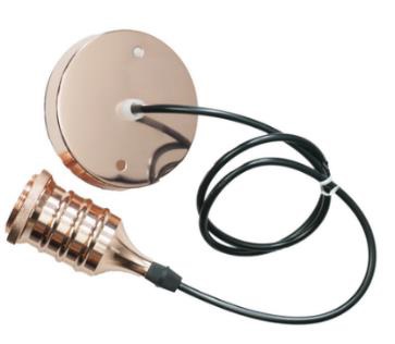 [LAM-LUM-LUM-124] LAMPARA COLGANTE SOCATE E27 PARA DECORACIONES VINTAGE COLOR ROSE GOLD REF. LE27G09 MARCA LUMIND