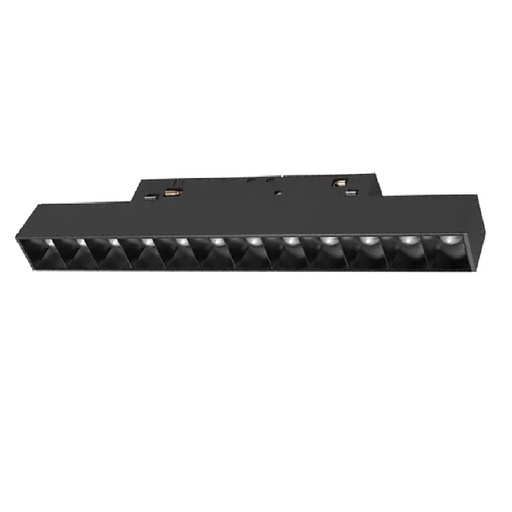 [LAM-LUM-LUM-1311] LAMPARA LED LINEAL MULTISPOT 12W 24V 4000K 2.3X1.5X8.5CM NEGRO P/RIEL MAGNETICO ULTRADELGADOUMIND