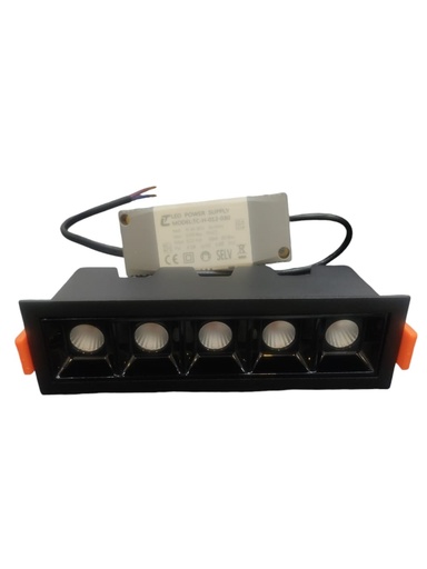 [LAM-LUM-LUM-1324] APLIQUE LINEAL MULTISPOT 10W 100-265V 3000K 14.6 X 4.5 X 4.5 CM NEGRO LUM-1324 MARCA LUMIND