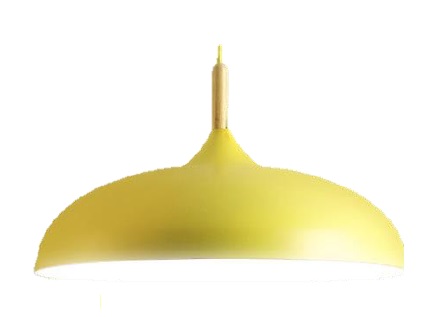 [LAM-LUM-LUM-132] LAMPARA COLGANTE DECORATIVA 45 CM X 28 CM COLOR AMARILLO REF. LUM-8004 MARCA LUMIND