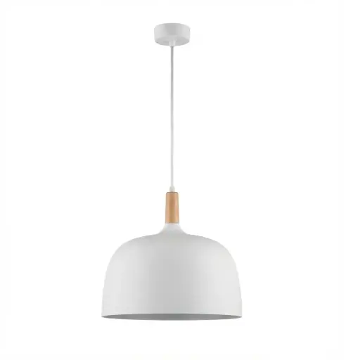 [LAM-LUM-LUM-139] LAMPARA COLGANTE DECORATIVA 48 CM X 35 CM COLOR BLANCO MATE E-27 REF. LUM-8037 MARCA LUMIND