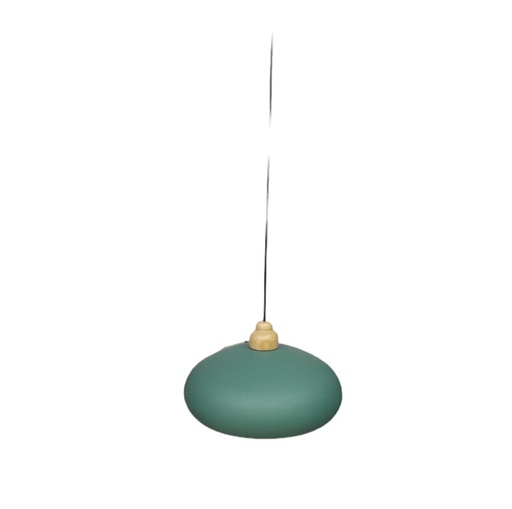[LAM-LUM-LUM-144] LAMPARA COLGANTE DECORATIVA 35 CM X 22 CM COLOR VERDE E-27 REF. LUM-9033 MARCA LUMIND