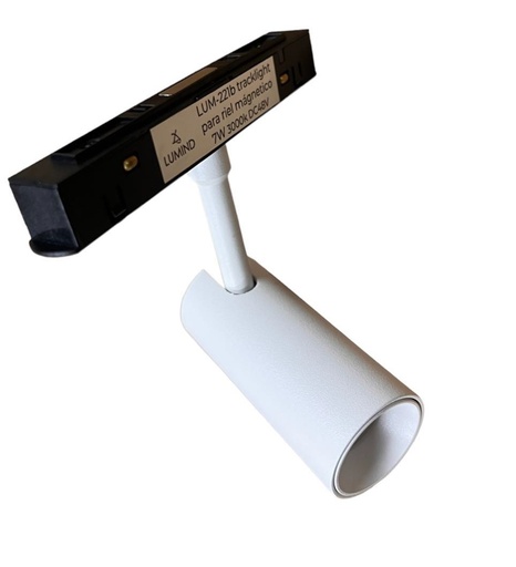 [LAM-LUM-LUM-221B-2] LAMPARA LED INTEGRADA TIPO BALA 7W 3000K 48V P/RIEL MAGNETICO BLANCO REF. LUM-221B-2 MARCA LUMIND