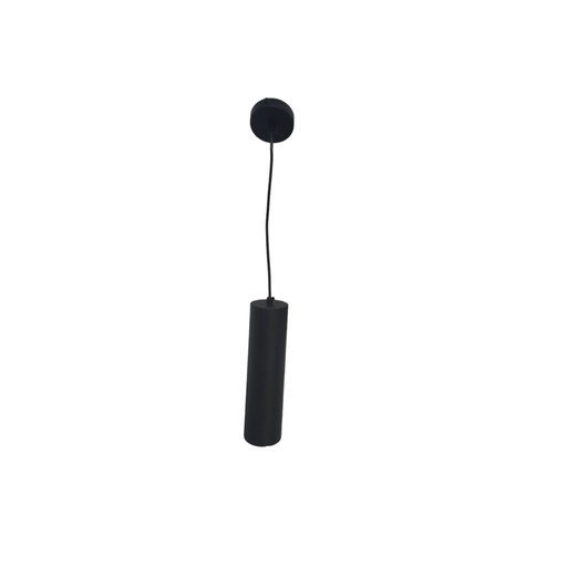 [LAM-LUM-LUM-298] LAMPARA COLGANTE CILINDRICA PARA GU10 30 CM COLOR NEGRO - METAL BRILLANTE REF. LUM-298 MARCA LUMIND