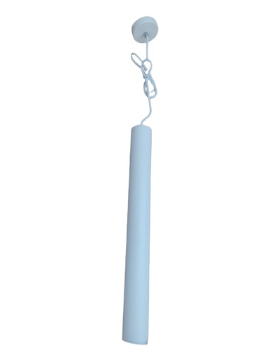 [LAM-LUM-LUM-319] LAMPARA COLGANTE DECORATIVA CILINDRICA 35 CM P/SOCATE GU10 COLOR BLANCO REF. LUM-319 MARCA LUMIND