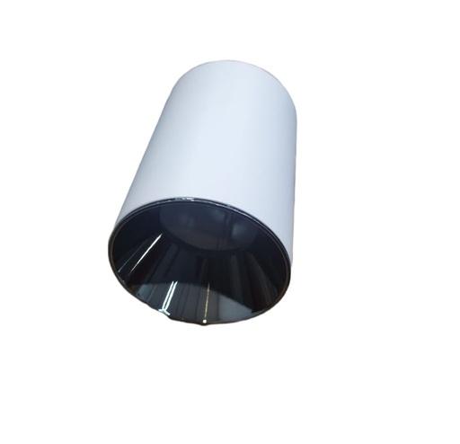 [LAM-LUM-LUM-322] APLIQUE DE TECHO SUPERF. CILINDRO P/GU10 BLANCO C/TAPA NEGRA SIN SOCATE 71X105MM REF. LUM-322 LUMIND