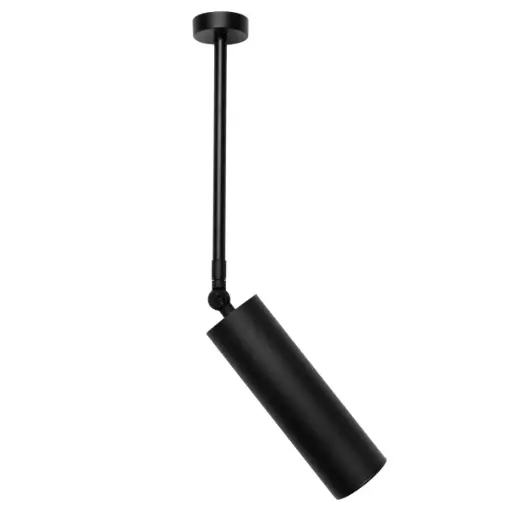 [LAM-LUM-LUM-326] LAMPARA TECHO TIPO CILINDRO PARA GU10 NEGRO 55 MM X 185 MM (SIN SOCATE) REF. LUM-326 LUMIND