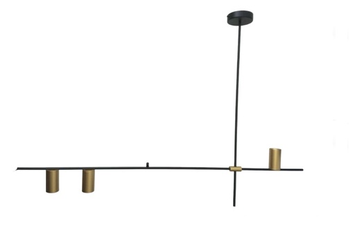 [LAM-LUM-LUM-404] LAMPARA COLGANTE DECORATIVA 5W 220V MOD. SOLIDAGO COLOR NEGRO-MATEGOLD REF. LUM-404 MARCA LUMIND