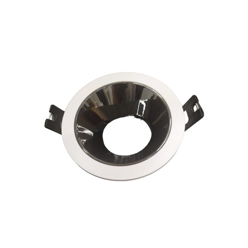 [LAM-LUM-LUM-436] LAMPARA SPOT REDONDO 3.5" PARA DICROICO GU10 COLOR BLANCO CON NEGRO REF.LUM-436 MARCA LUMIND