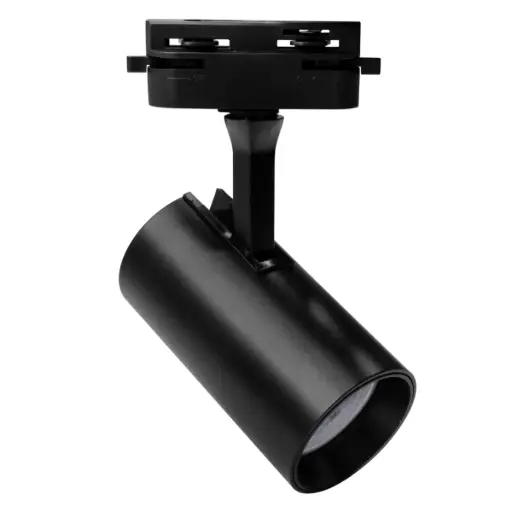 [LAM-LUM-LUM-445] LAMPARA TIPO BALA PARA DICROICO GU10 NEGRO PARA RIEL TRACK LIGHT H 110V REF. LUM-445 MARCA LUMIND