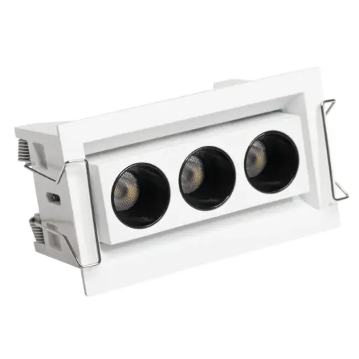 [LAM-LUM-LUM-485] LAMPARA SPOT LINEAL TRIPLE MULTISPOT 6W 100-240V 3000K 9X5CM AJUST. EMPOTRABLE BLANCO LUM-485 LUMIND