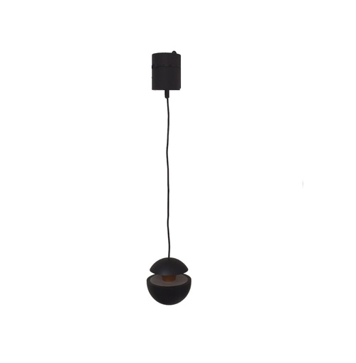 [LAM-LUM-LUM-492] LAMPARA COLGANTE DECORATIVA 10CM 8W 3000K 100-265V NEGRO MOD.SPRING ESFERA REF.LUM-492 MARCA LUMIND