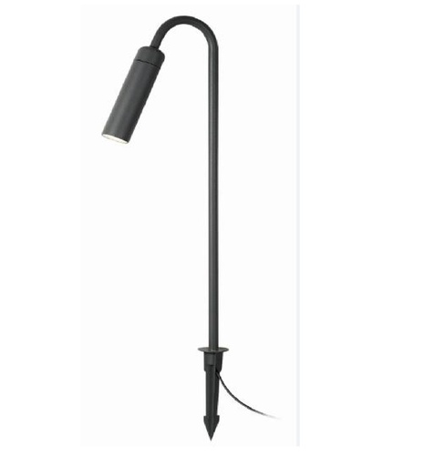 [LAM-LUM-LUM-499] LAMPARA/ ESTACA JARDIN SPIKE MINIBALA BLUSH IP65 110V 3000K 5W REF: LUM-499 C/NEGRO MARCA LUMIND