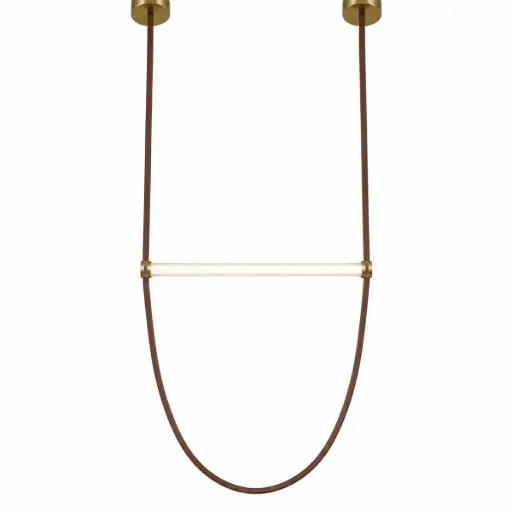 [LAM-LUM-LUM-537] LAMPARA COLGANTE DECORATIVA 3000K 110 - 240 V 47 X 117 CM MOD. BELT I MARRON REF. LUM-537 MARCA LUMIND