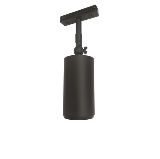 [LAM-LUM-LUM-555] LAMPARA TIPO BALA PARA DICROICO GU10 C/REJILA P/RIEL TRACK LIGHT 110V NEGRO REF. 555 MARCA LUMIND