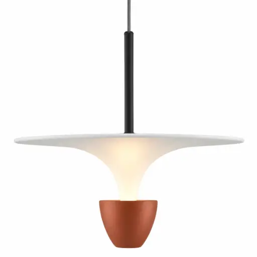 [LAM-LUM-LUM-571] LAMPARA COLGANTE DECORATIVA PARA G4 3000K 40 CM MOD. BRASILIA REF.LUM-571 BCO-BRONCE MARCA LUMIND