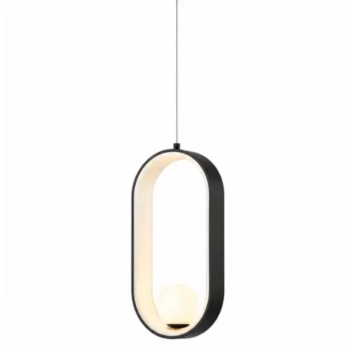 [LAM-LUM-LUM-577] LAMPARA COLGANTE DECORATIVA PARA G9 3W 26 X 35 CM MOD. RINBALL NEGRO-MARRON REF.LUM-577 MARCA LUMIND