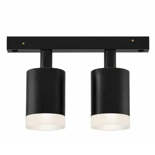 [LAM-LUM-LUM-675] LAMPARA APLIQUE DECORATIVO 6W X 2 3000K P/RIEL MAGNETICO 48VDC SANAN COLOR NEGRO REF.LUM-675 LUMIND