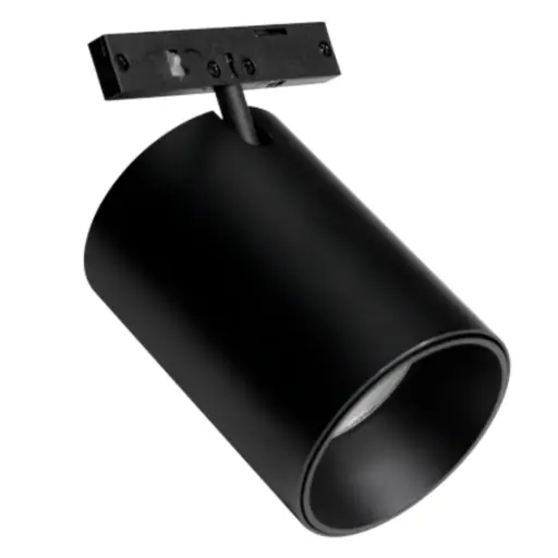 [LAM-LUM-LUM-690] LAMPARA LED INTEGRADA TIPO BALA 9W 3000 K 24VDC 5.5X5.8CM NEGRO P/RIEL MAGNETICO ULTRADELGADO LUMIND