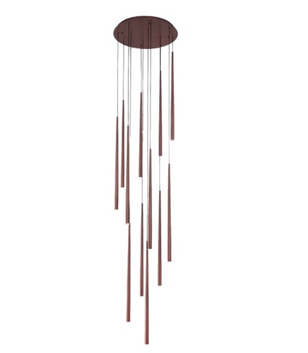 [LAM-LUM-LUM-717] LAMPARA COLGANTE DECORATIVA 45W 3000K IP20 55X235CM RUACANA COLOR NEGRO REF. LUM-717 MARCA LUMIND