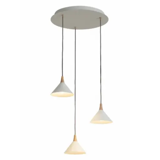 [LAM-LUM-LUM-719] LAMPARA COLGANTE DECORATIVA 8W 3000K IP20 15X150CM HUT COLOR BLANCO REF.LUM-719 MARCA LUMIND