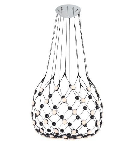 [LAM-LUM-LUM-736] LAMPARA COLGANTE DECORATIVA 100W 3000K 80X62CM DOTSPHERE COLOR NEGRO REF. LUM-736 MARCA LUMIND