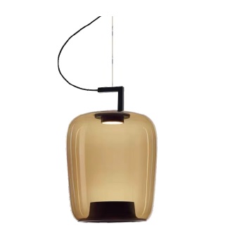 [LAM-LUM-LUM-738] LAMPARA COLGANTE DECORATIVA 10W 3000K 35CMX52CM AMBER VASE I METAL-NEGRO REF.LUM-738 LUMIND