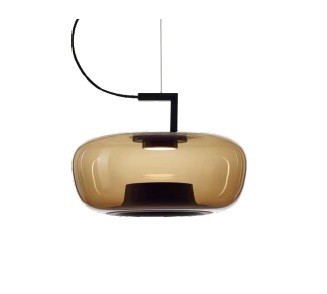 [LAM-LUM-LUM-740] LAMPARA COLGANTE DECORATIVA 10W 3000K 42CMX31CM AMBER VASE III METAL-NEGRO REF.LUM-740 LUMIND