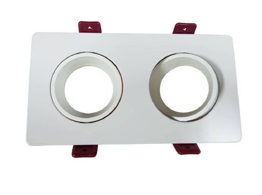 [LAM-LUM-LUM-779] LAMPARA SPOT DOBLE CUADRADO P/DICROICO GU10 HONEY COMB BLANCO REF.LUM-779 MARCA LUMIND