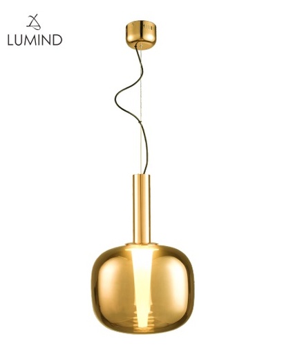 [LAM-LUM-LUM-867] LAMPARA COLGANTE DECORATIVA 15 W MOD. CRATER COLOR NEGRO REF.LUM-867 MARCA LUMIND