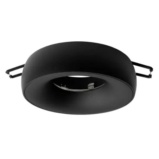 [LAM-LUM-LUM-882] LAMPARA SPOT EMPOTRABLE REDONDO 4" P/GU10 SEMI SUP. MOD. DONA COLOR NEGRO REF.LUM-882 MARCA LUMIND