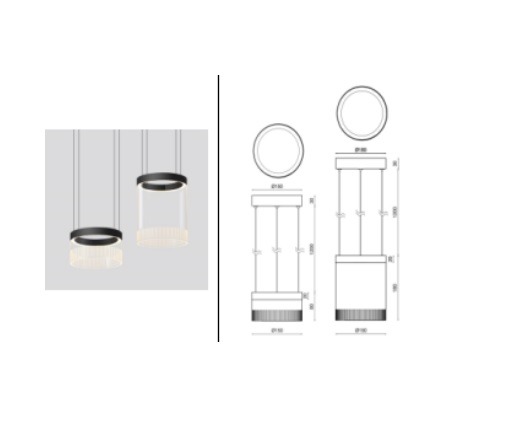 [LAM-LUM-LUM-923] LAMPARA COLGANTE DECORATIVA 15 X 18 ML 12 W 3000 K MOD. OSRAM COLOR NEGRO REF.LUM-923 MARCA LUMIND