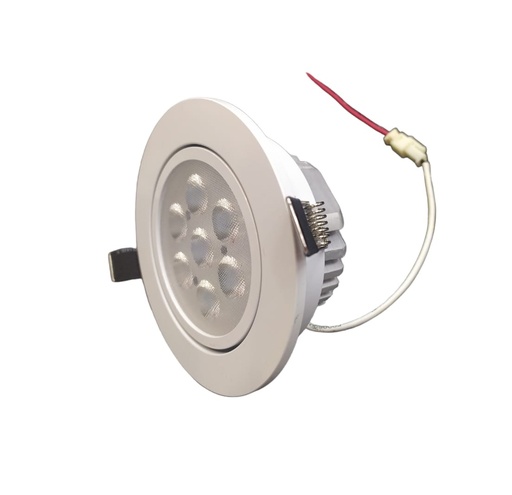 [LAM-LUX-7W6K] LAMPARA SPOT INTEGRADO REDONDO 4.5" 7 W 6000K COLOR BLANCO REF. 7W6K MARCA LUXOLAR
