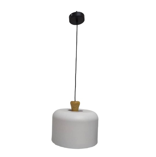 [LAM-LUX-BR100] LAMPARA COLGANTE DECORATIVA E27 30 CM X 30 CM MOD. EDISON COLOR BLANCO REF. BR100 MARCA LUXOLAR