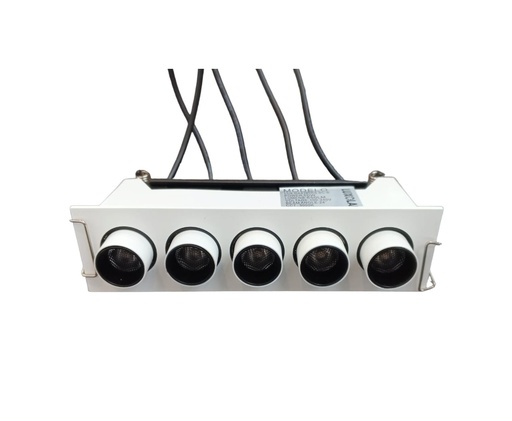 [LAM-LUX-DA4105RS-BC-B] LAMPARA LED LINEAL MULTI SPOT 5 X 10W 3000K 24° 100-240V 12.5 X 3.5 CM P/EMBUTIR COLMENA LUXOLAR