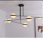 [LAM-LUX-EQU6-BK] LAMPARA COLGANTE DE TECHO 6 PUNTOS PVC + METAL 4 W 3000 K REF. EQUATOR SP6 . MARCA LUXOLAR